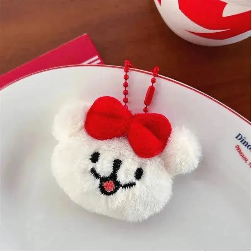 2pcs Kawaii Plush Puppy Doll Toys Keychian Cartoon Dog Bag Pendant Cute Charms Car Keyring for Women Girls Birthday Gifts - Lacatang Shop