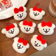 2pcs Kawaii Plush Puppy Doll Toys Keychian Cartoon Dog Bag Pendant Cute Charms Car Keyring for Women Girls Birthday Gifts - Lacatang Shop