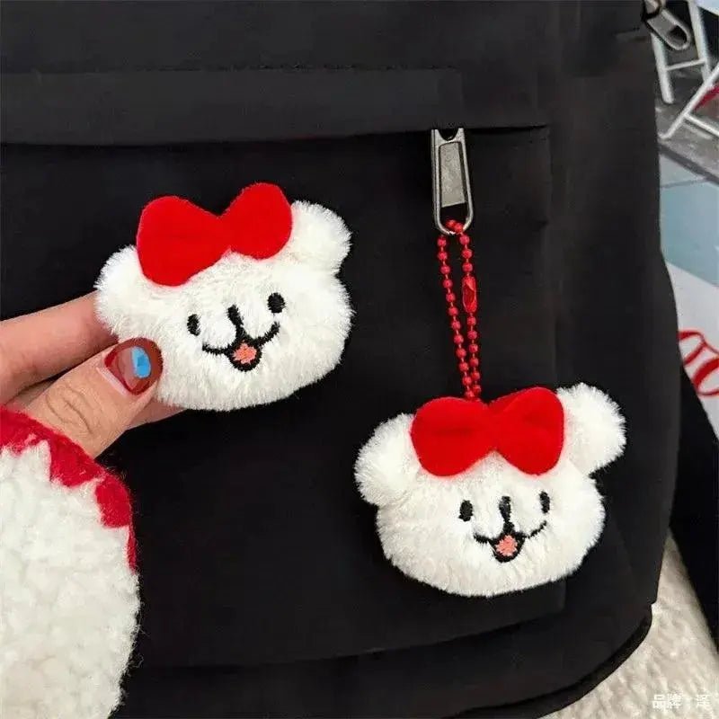 2pcs Kawaii Plush Puppy Doll Toys Keychian Cartoon Dog Bag Pendant Cute Charms Car Keyring for Women Girls Birthday Gifts - Lacatang Shop