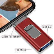 2TB For iPhone 8 Plus 11 12 ipad Pen drive stick Dual purpose mobile OTG Micro USB Flash Drive 512GB 128GB 256GB 1T PENDRIVE 3.0 - Lacatang Shop