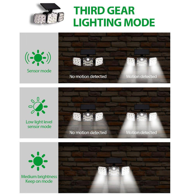 3 Adjustable Heads Solar Motion Sensor Light - Lacatang Shop