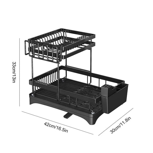 3 - Tier Kitchen Drain Shelf & Storage Rack with Cover - Lacatang Shop