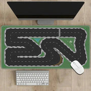300x600mm Non - slip Rubber Mouse Pad - Multi - purpose Desk Mat with RC Racing Track Design, 2mm Thick - Lacatang Shop