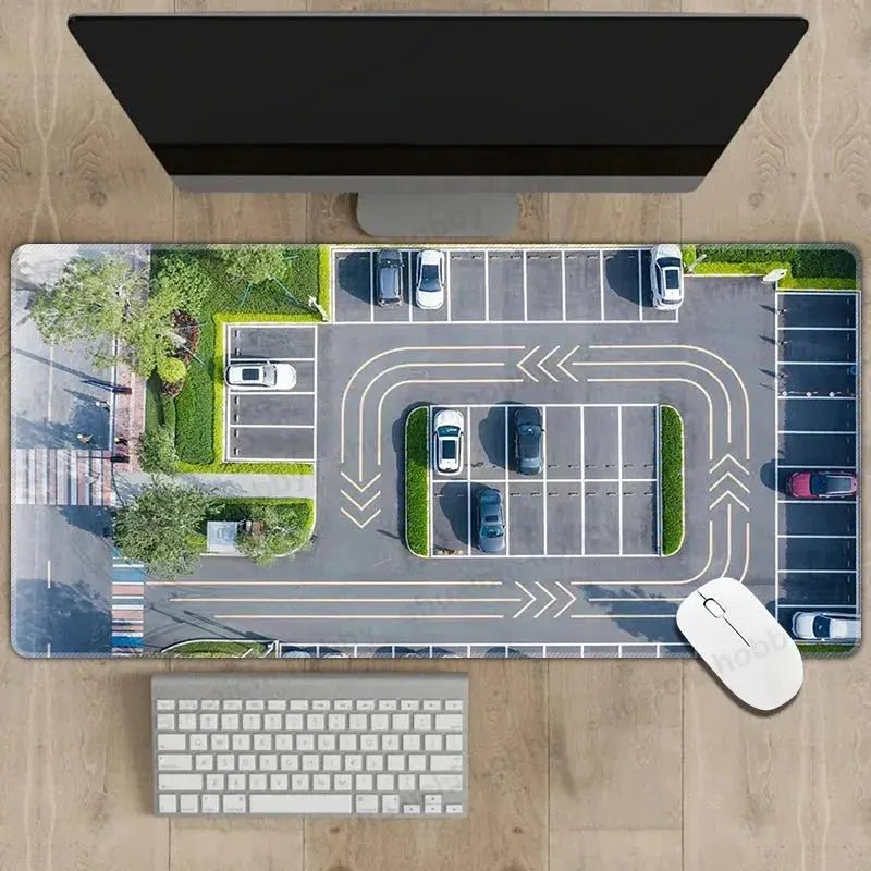 300x600mm Non - Slip Rubber Mouse Pad with RC Racing Track Design - Multipurpose Desk Mat, 2mm Thickness - Lacatang Shop