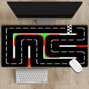 300x600mm Non - Slip Rubber Mouse Pad with RC Racing Track Design - Multipurpose Desk Mat, 2mm Thickness - Lacatang Shop