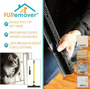 Professional title: " Original Indoor Pet Hair Rubber Broom and Pet Hair Remover Lint Brush Set" Indoor Pet Hair Rubber Broom & Lint Brush Set for Easy Cleaning  AliExpress Lacatang Shop 