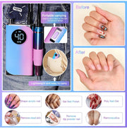 35000RPM Electric Nail Drill Nail Polish Machine Metal Grinding Head Profession Sander Nail Glue Polishing Machine Nail Salon - Lacatang Shop