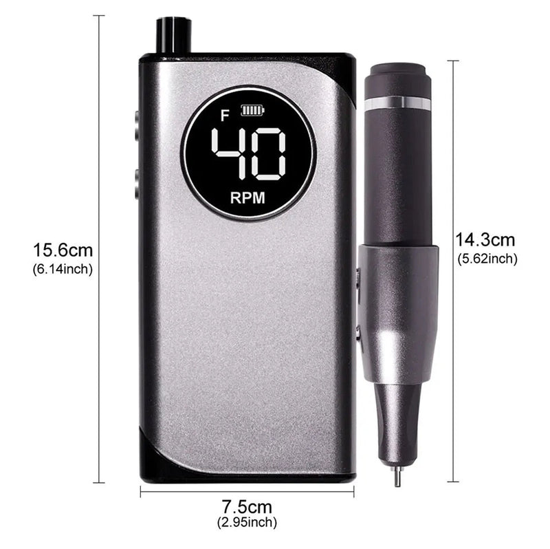 35000RPM Electric Nail Drill Nail Polish Machine Metal Grinding Head Profession Sander Nail Glue Polishing Machine Nail Salon - Lacatang Shop