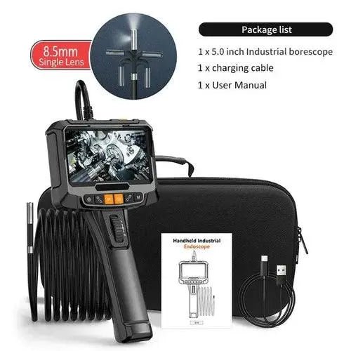 360° Steering Industrial Endoscope Camera 8mm 5"IPS Screen Single&Dual - Lacatang Shop