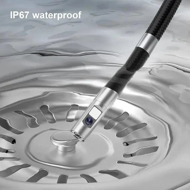 360° Steering Industrial Endoscope Camera 8mm 5"IPS Screen Single&Dual - Lacatang Shop