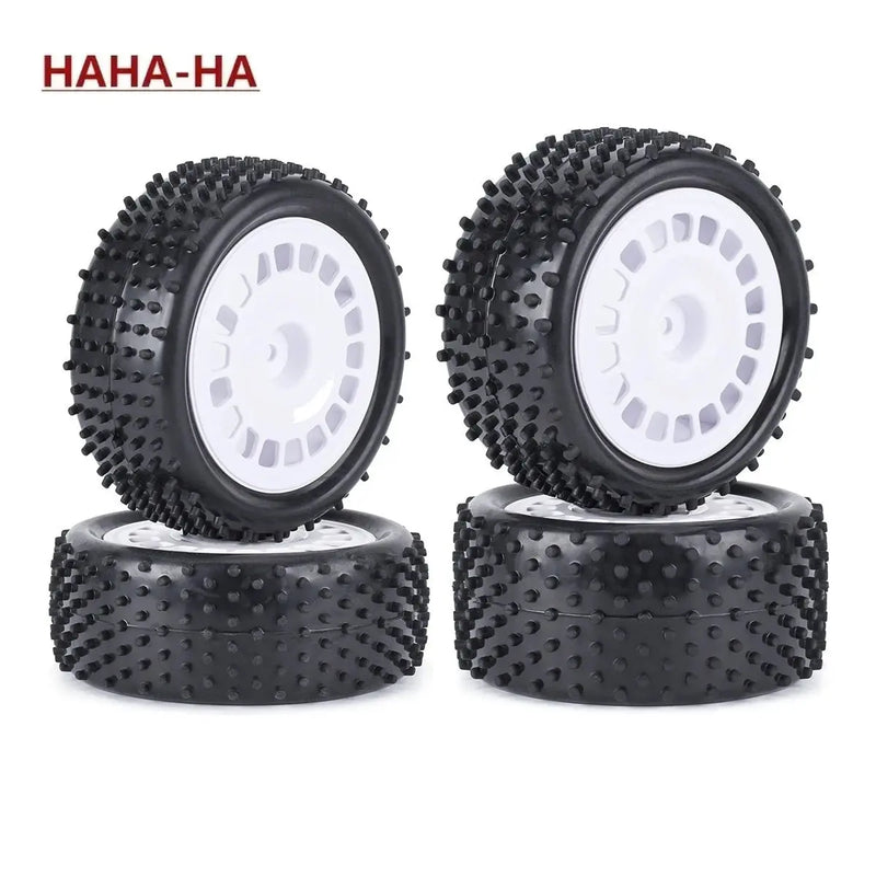 4 Pcs 88mm Buggy Tires Wheel Tyre for 1/10 Wltoys 104001 Tamiya TT - 02B DT - 02 RC Car Off Road Rally Racing Rims Upgrades Parts - Lacatang Shop