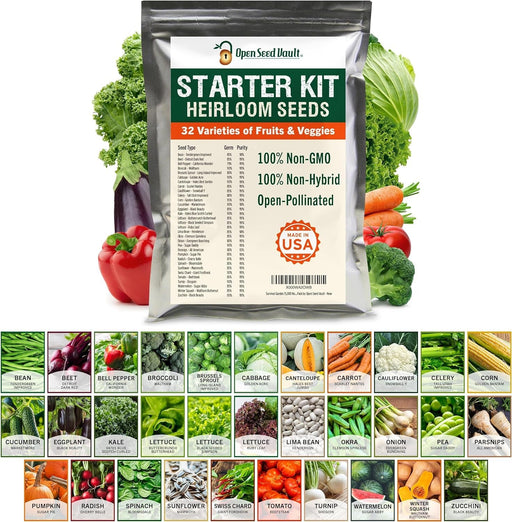 4,000 Non GMO Heirloom Vegetable Seeds for Planting Vegetables and Fruits - 12 Variety Pack of Herb Seeds for Planting Outdoors - Gardening Supplies, Survival Gear, Prepper Kits - Lacatang Shop