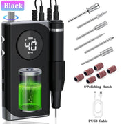 40000RPM ELECTRIC NAIL DRILL MANICURE MACHINE FOR CUTTING UV POLISH GEL 2023NEW RECHARGEABLE PORTABLE ELECTRIC NAIL FILE TOOLS - Lacatang Shop