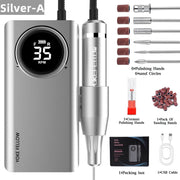 40000RPM ELECTRIC NAIL DRILL MANICURE MACHINE FOR CUTTING UV POLISH GEL 2023NEW RECHARGEABLE PORTABLE ELECTRIC NAIL FILE TOOLS - Lacatang Shop