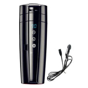 400ml Portable Car Heating Cup 12V 24V Electric Heat Water Cup LCD Display Kettle Coffee Tea Milk 304 Stainless Steel - Lacatang Shop