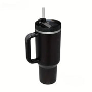 40oz 304 Stainless Steel Insulated Car Cup Cold Hot Water Bottle Thermal Coffee Mugs Vacuum Flask With Handle Straw For Sport - Lacatang Shop