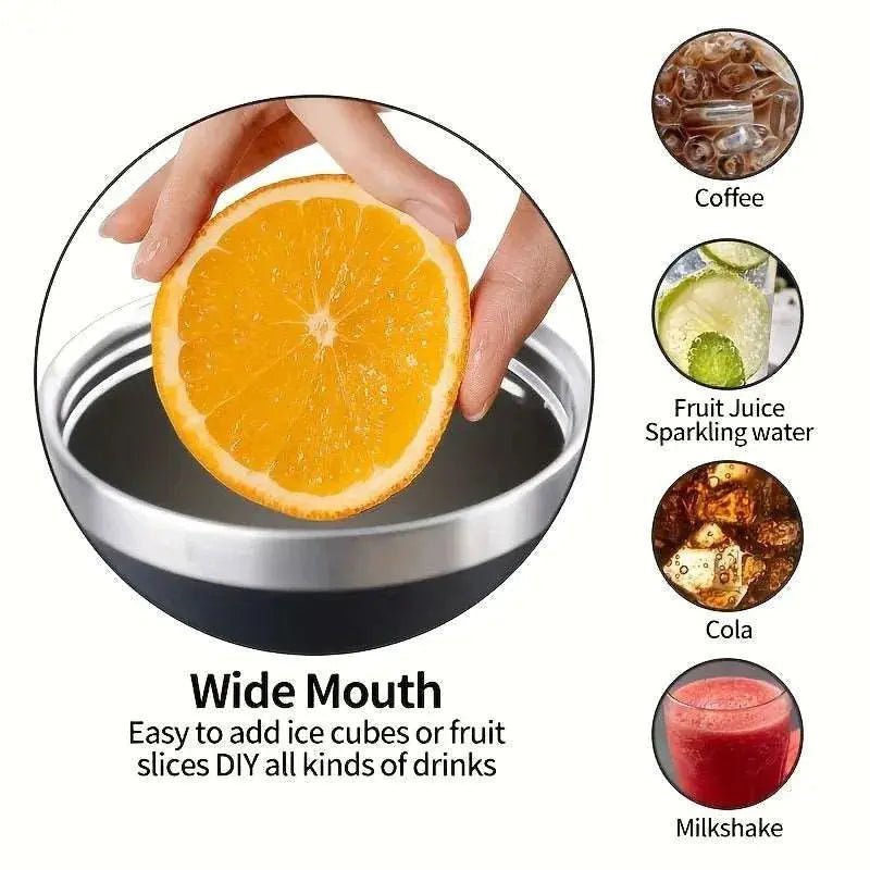 40oz Stainless Steel Insulated Water Bottle With Handle Drinking Cups Keeps Cold Tumbler With Lid Straw Mug for Summer Outdoor - Lacatang Shop