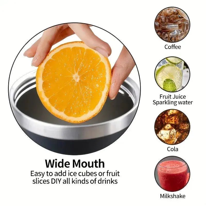 40oz Stainless Steel Insulated Water Bottle With Handle Drinking Cups Keeps Cold Tumbler With Lid Straw Mug for Summer Outdoor - Lacatang Shop