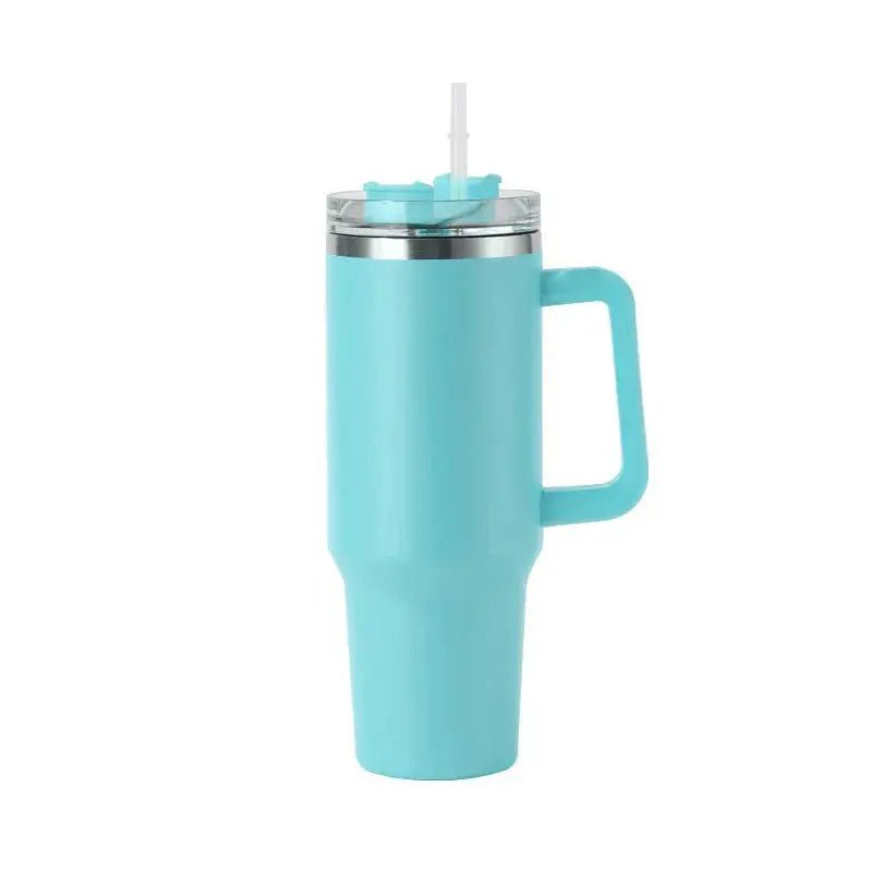 40oz Stainless Steel Insulated Water Bottle With Handle Drinking Cups Keeps Cold Tumbler With Lid Straw Mug for Summer Outdoor - Lacatang Shop