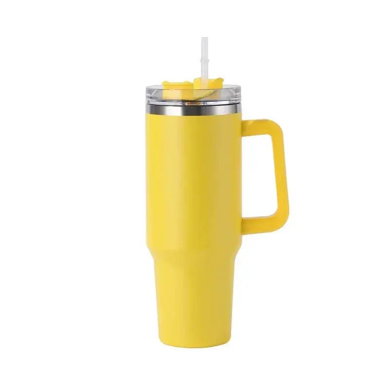 40oz Stainless Steel Insulated Water Bottle With Handle Drinking Cups Keeps Cold Tumbler With Lid Straw Mug for Summer Outdoor - Lacatang Shop
