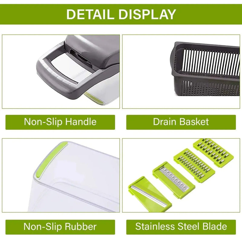 12 in 1 Manual Vegetable Chopper Kitchen Gadgets Food Chopper Onion Cutter Vegetable Slicer 

Efficiently Chop Veggies with our All-in-One Kitchen Chopper - Multipurpose Gadget Slices, Dices, and Chops like a Pro! 
  Aliexpress Lacatang Shop 
