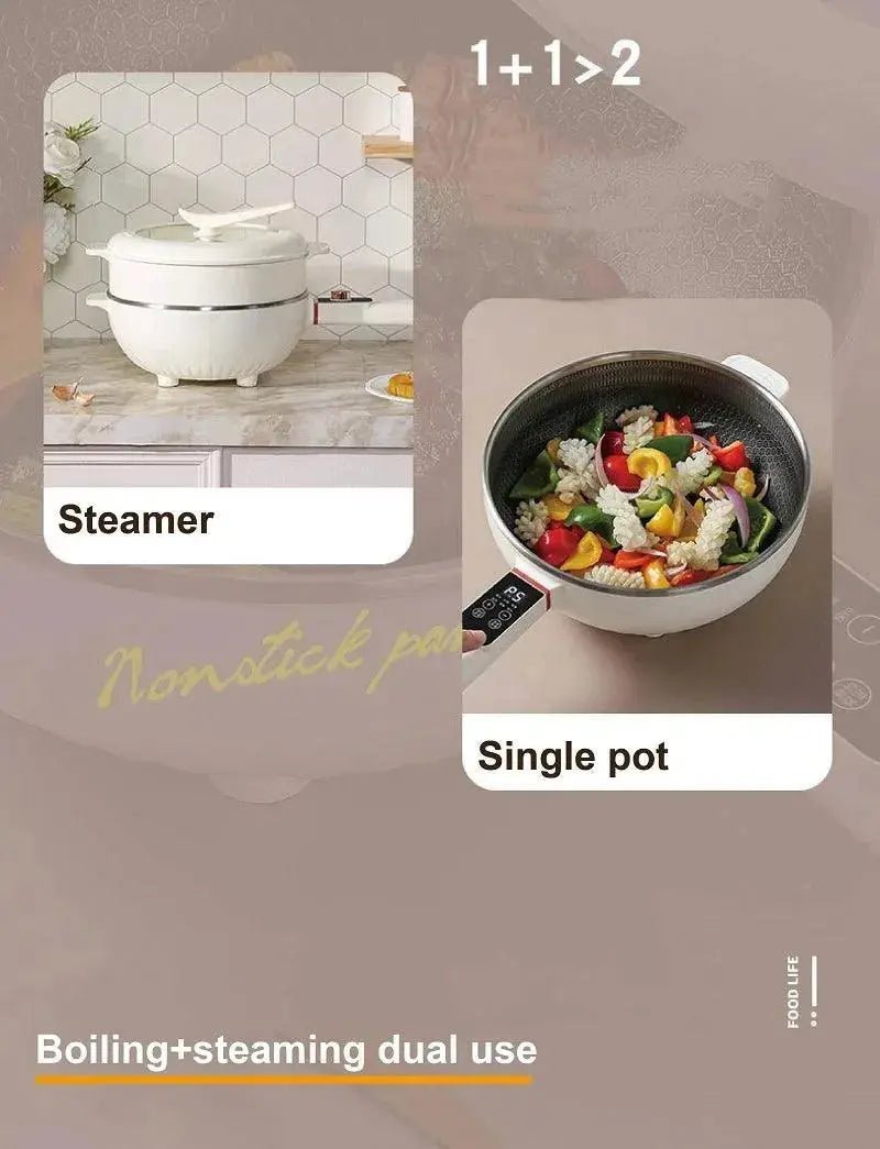 4.5L Smart Electric Wok Multi - function Electric Pot Reservation Steamer Non - stick Fry Pan Large Capacity Electric Hot Pot 220V - Lacatang Shop