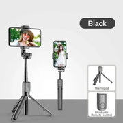 4In1 Wireless Bluetooth Compatible Selfie Stick with LED Ring Light