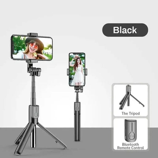 4In1 Wireless Bluetooth Compatible Selfie Stick with LED Ring Light