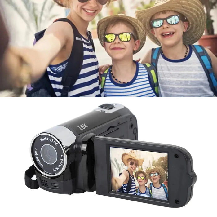 4K 48MP DV Camera 2.7in TFT Rotatable Screen 16x Digital Zoom Video Camera with USB Cable - Lacatang Shop