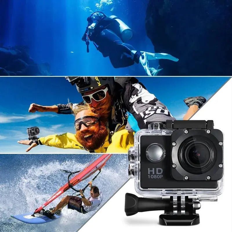 4K Ultra HD Action Camera 3MP 900mAh Underwater Waterproof Case Outdoor Sports Helmet Video Recording Cameras With 2.0 HD Screen - Lacatang Shop