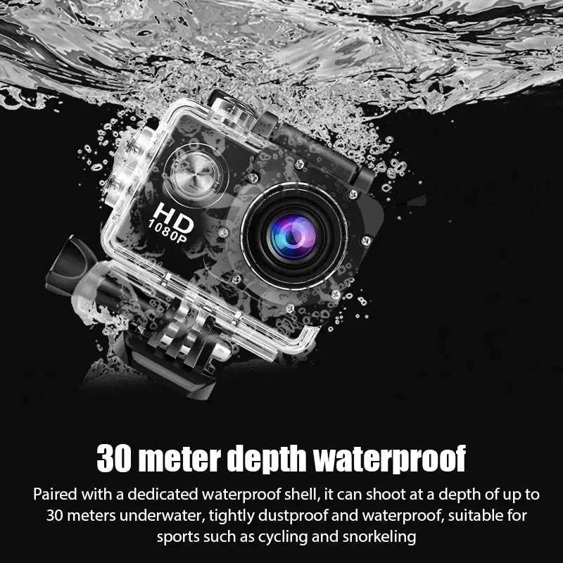 4K Ultra HD Action Camera 3MP 900mAh Underwater Waterproof Case Outdoor Sports Helmet Video Recording Cameras With 2.0 HD Screen - Lacatang Shop