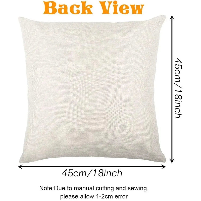 4Pcs Halloween Pumpkin Pillow Covers,18X18 Inches Trick or Treat Farmhouse Decor Boo Halloween Decorative 31 October Throw Pillow Cover - Lacatang Shop