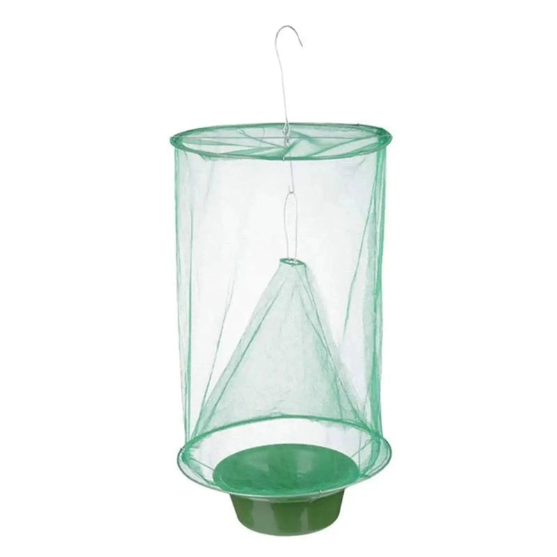 4Pcs Foldable Hung Fly Trap Set - Reusable Outdoor Fly Traps for Garden, Barn & Farm