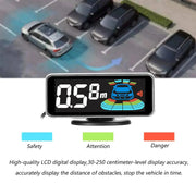 4pcs/8pcs Probes Rear Reversing Radars System LCD Display Car Parking Sensor Distance Detection Sound Warning Buzzer - Lacatang Shop