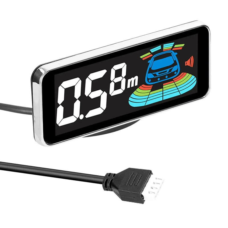 4pcs/8pcs Probes Rear Reversing Radars System LCD Display Car Parking Sensor Distance Detection Sound Warning Buzzer - Lacatang Shop