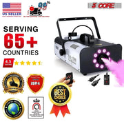 5 Core Fog Machine Indoor Outdoor 1500W 6000CFM Fogger Smoke Machine W LED 2.5 L Tank Remote - Lacatang Shop
