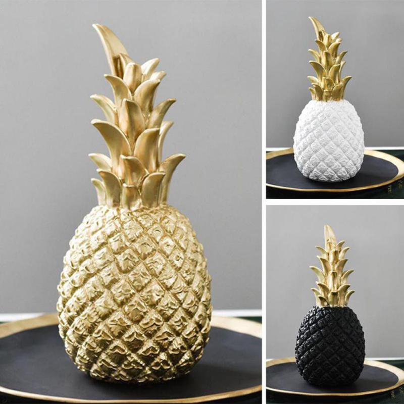 Lacatang Gold Resin Pineapple Window Display Decor Figurine