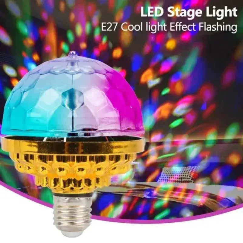 RGB LED Stage Light with Rotating Disco Magic Ball Effect for Home Room Dance Parties RGB LED Stage Light with Rotating Disco Ball for Dance Parties  AliExpress Lacatang Shop 