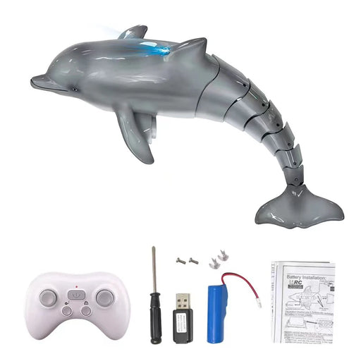 2.4G Remote Control Dolphin Shark Manta Ray Electric Toy Simulation Fish Remote Control Animal Boat Outdoor Water Toy Kid Gift