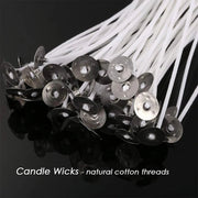 6” Cotton Core Candle Wicks - 100 Pre - Tabbed Pack - Lacatang Shop