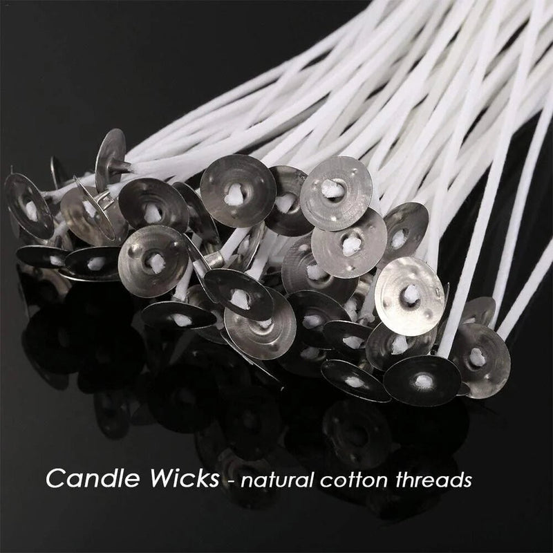 6” Cotton Core Candle Wicks - 100 Pre - Tabbed Pack - Lacatang Shop