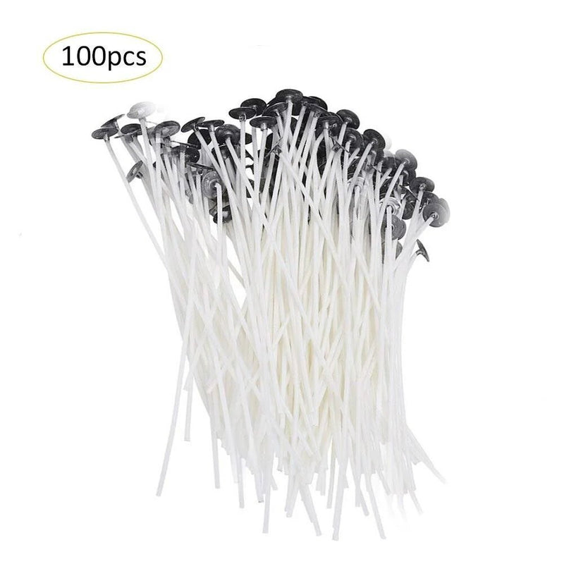 6” Cotton Core Candle Wicks - 100 Pre - Tabbed Pack - Lacatang Shop
