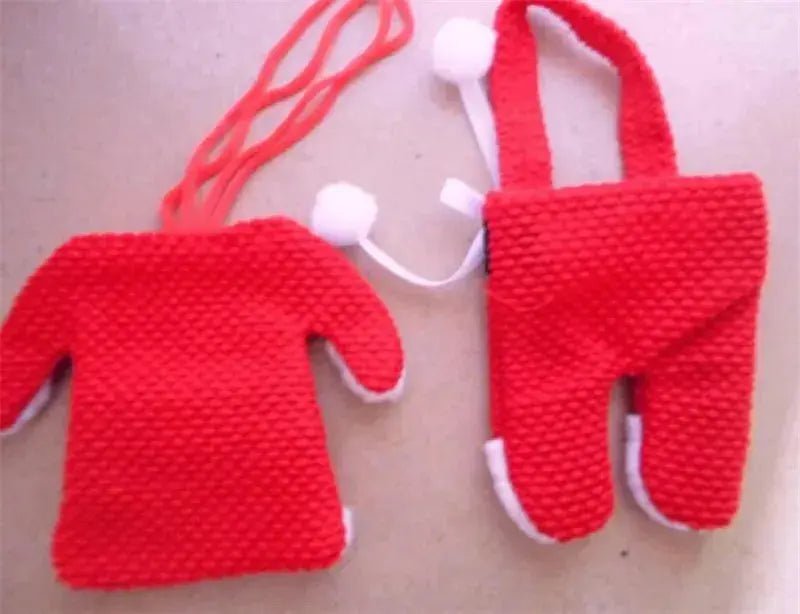 6 - Piece Santa Suit Cutlery Holder Set for Christmas Table Decor - Festive Silverware Pockets for Holiday Celebrations - Lacatang Shop