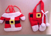 6 - Piece Santa Suit Cutlery Holder Set for Christmas Table Decor - Gift Bag for 2020 New Year - Lacatang Shop