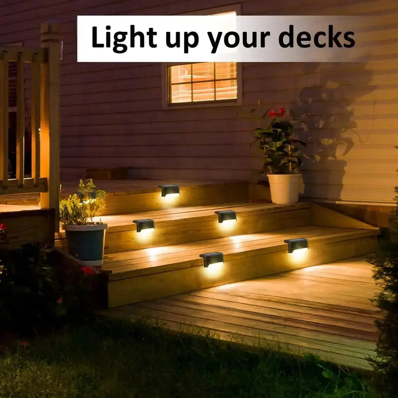 Outdoor Solar LED Garden Lights for Stairs Deck Pathway - Waterproof Step Lights for Patio, Yard, and Garden Decor Outdoor Solar LED Garden Lights for Stairs Deck Pathway - Waterproof   AliExpress Lacatang Shop 