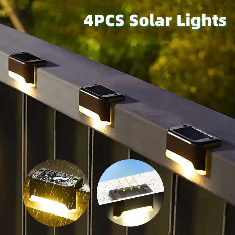 Outdoor Solar LED Garden Lights for Stairs Deck Pathway - Waterproof Step Lights for Patio, Yard, and Garden Decor Outdoor Solar LED Garden Lights for Stairs Deck Pathway - Waterproof   AliExpress Lacatang Shop 