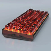 68 Keys Hot Swappable Transparent Gaming Keyboard RGB Backlit Outemu Gateron Cherry Axis Red Switch Wireless Mechanical Keyboard - Lacatang Shop