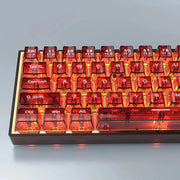 68 Keys Hot Swappable Transparent Gaming Keyboard RGB Backlit Outemu Gateron Cherry Axis Red Switch Wireless Mechanical Keyboard - Lacatang Shop