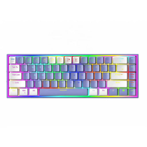 68 Keys Hot Swappable Transparent Gaming Keyboard RGB Backlit Outemu Gateron Cherry Axis Red Switch Wireless Mechanical Keyboard - Lacatang Shop