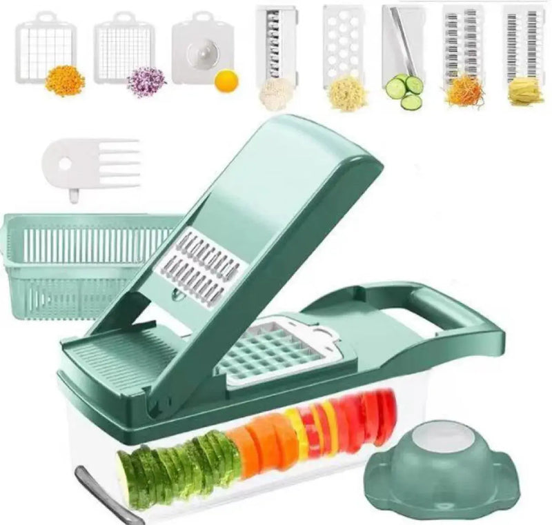 12 in 1 Manual Vegetable Chopper Kitchen Gadgets Food Chopper Onion Cutter Vegetable Slicer 

Save time and effort with our 12-in-1 Manual Vegetable Chopper - Perfect for Efficient and Precise Food Prep! Kitchen Aliexpress Lacatang Shop 